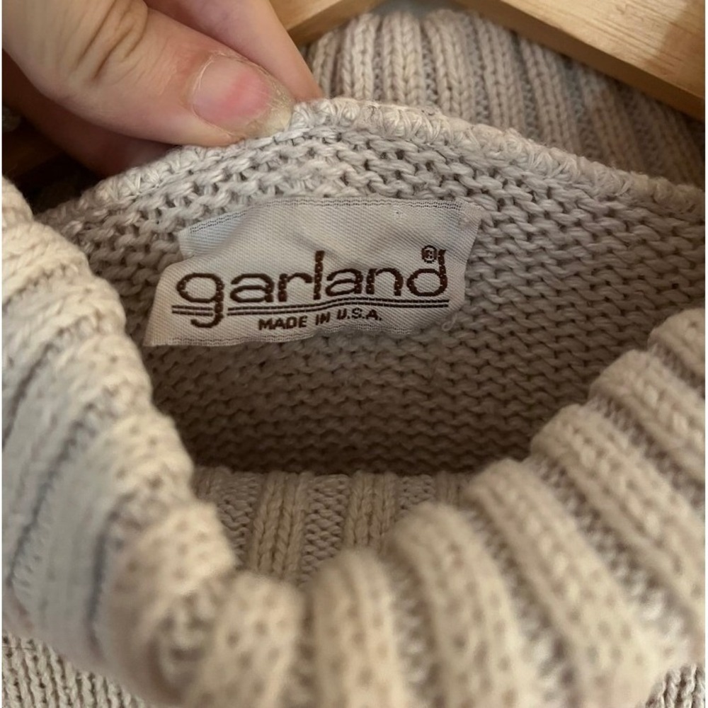 Vintage Garland Turtleneck Sweater Multicolor Size M Oversized Colorblock Knit - Picture 3 of 4
